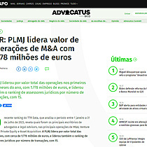TTR: PLMJ lidera valor de operaes de M&A com 1.778 milhes de euros